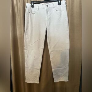 Liverpool Jeans Company White The Relaxed Crop Ankle Pants